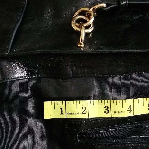 Badgley Mischka black genuine leather tote bag - Picture 7 of 11